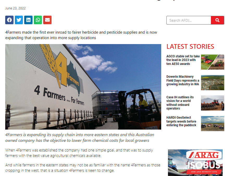 4Farmers features in the Australasian Farmers’ and Dealers’ Journal